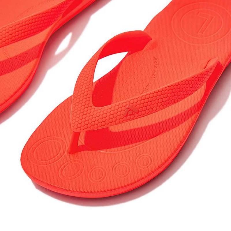 FitFlop Iqushion Junior Ergonomic Kids' Flip Flops Orange | 763TGOSEW