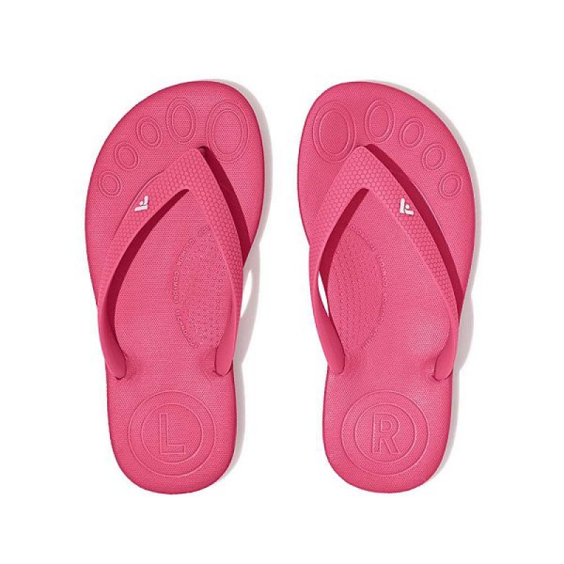 FitFlop Iqushion Junior Ergonomic Kids' Flip Flops Pink | 369WXUSZC