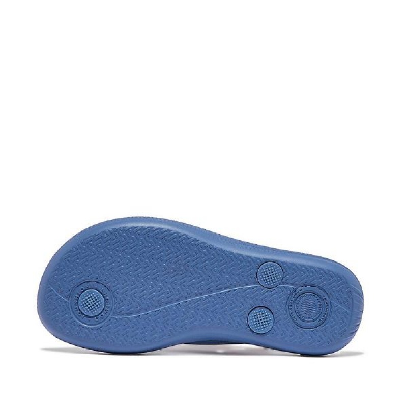 FitFlop Iqushion Junior Ergonomic Kids' Flip Flops Blue | 962OAYPUE