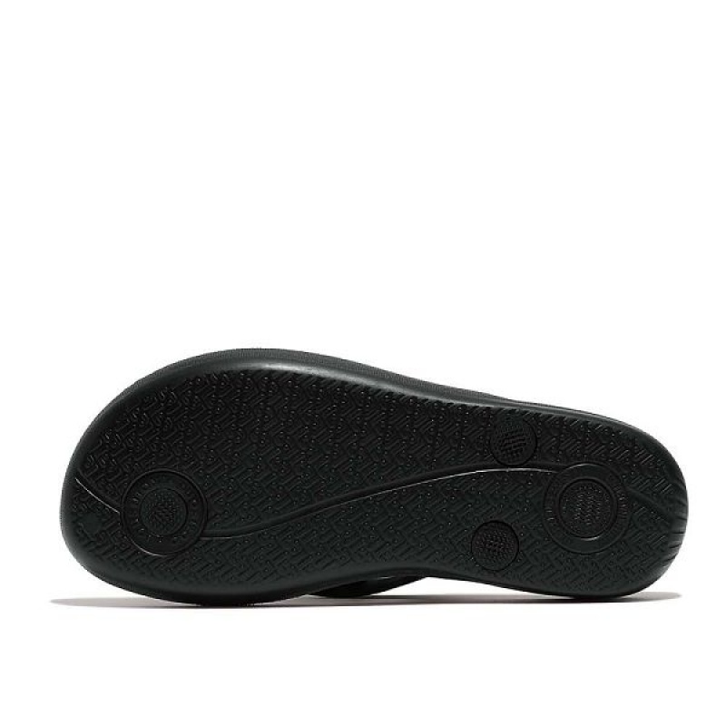 FitFlop Iqushion Junior Shimmer Ergonomic Kids' Flip Flops Black | 513ICKYHS