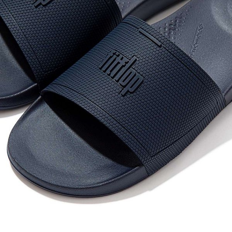 FitFlop Iqushion Pool Men's Slides Navy | 641PFNRKL