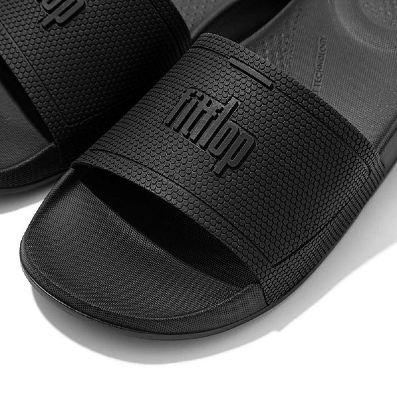 FitFlop Iqushion Pool Women's Slides Black | 791WSFURV