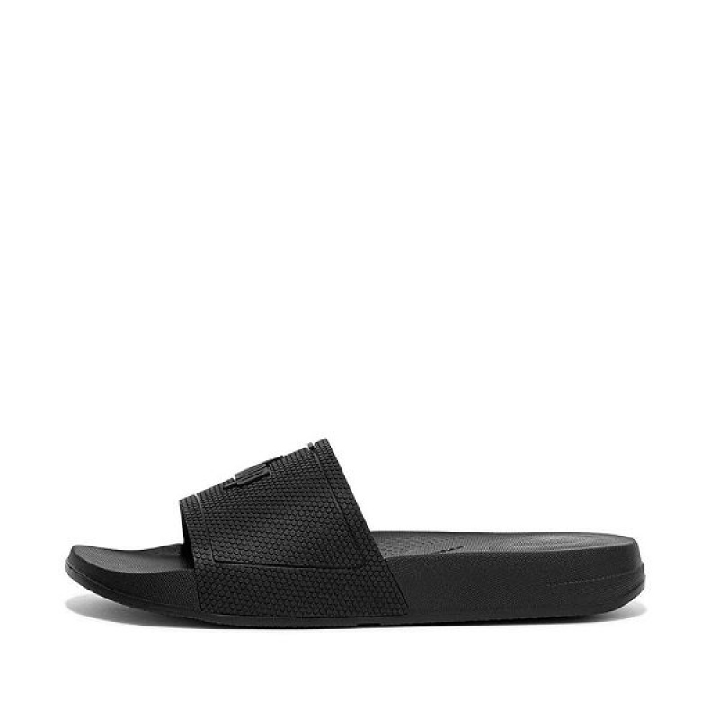 FitFlop Iqushion Pool Women\'s Slides Black | 791WSFURV