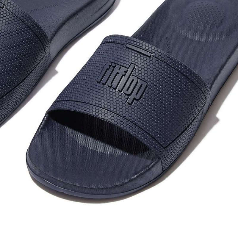 FitFlop Iqushion Pool Women's Slides Navy | 702EVONCD