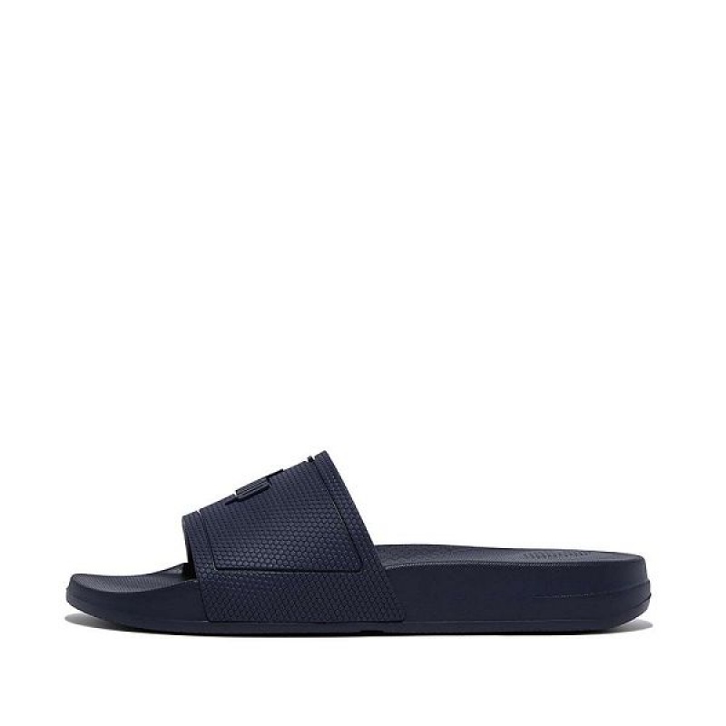 FitFlop Iqushion Pool Women\'s Slides Navy | 702EVONCD