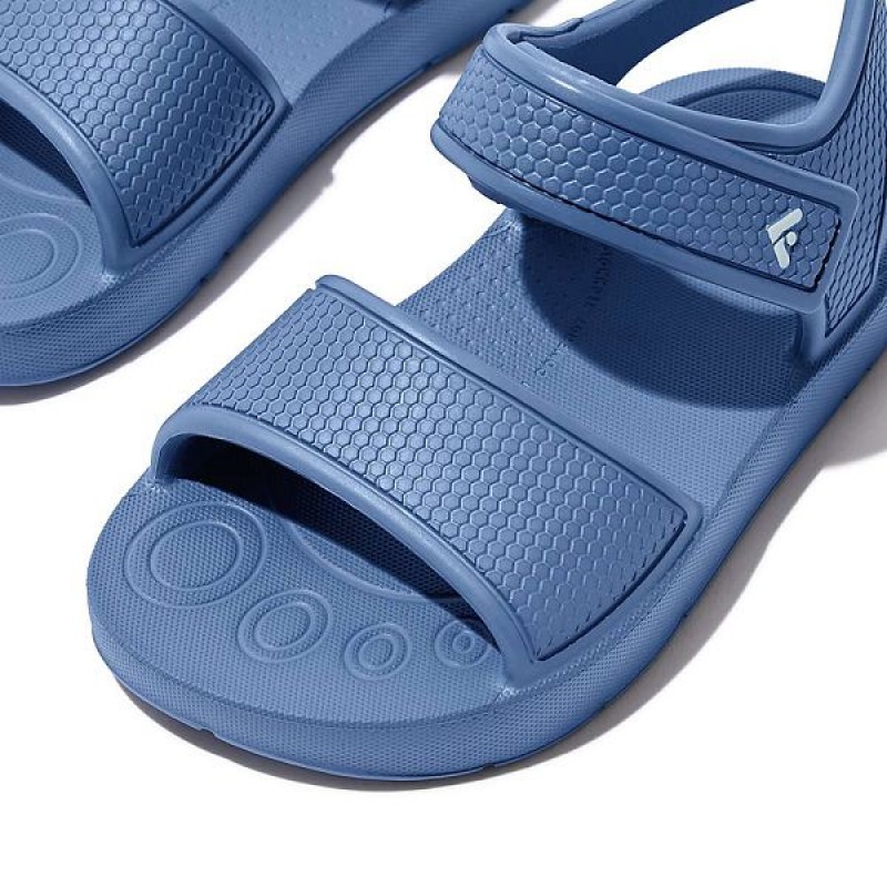 FitFlop Iqushion Toddler Ergonomic Back-Strap Kids' Sandals Blue | 154IONGHM