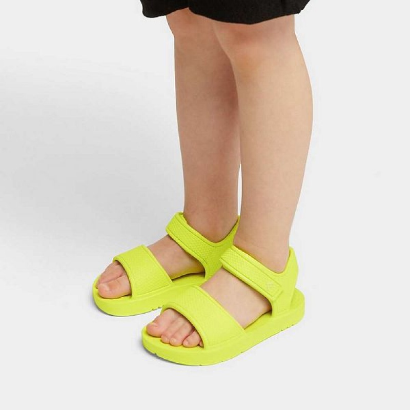 FitFlop Iqushion Toddler Ergonomic Back-Strap Kids' Sandals Yellow | 784PFDUOE