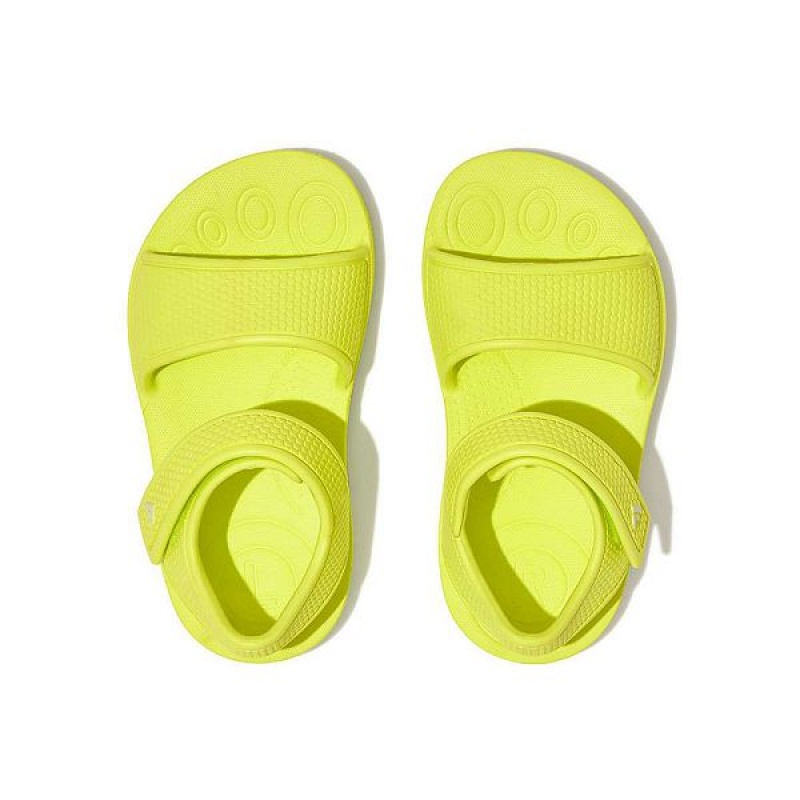 FitFlop Iqushion Toddler Ergonomic Back-Strap Kids' Sandals Yellow | 784PFDUOE