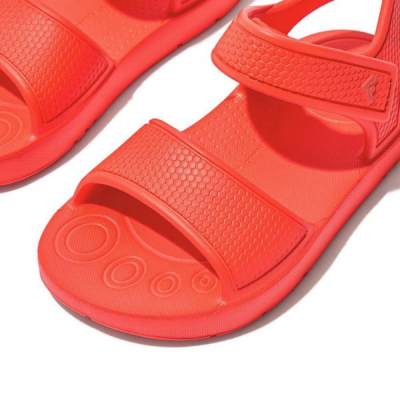 FitFlop Iqushion Toddler Ergonomic Back-Strap Kids' Sandals Orange | 672WIKABJ