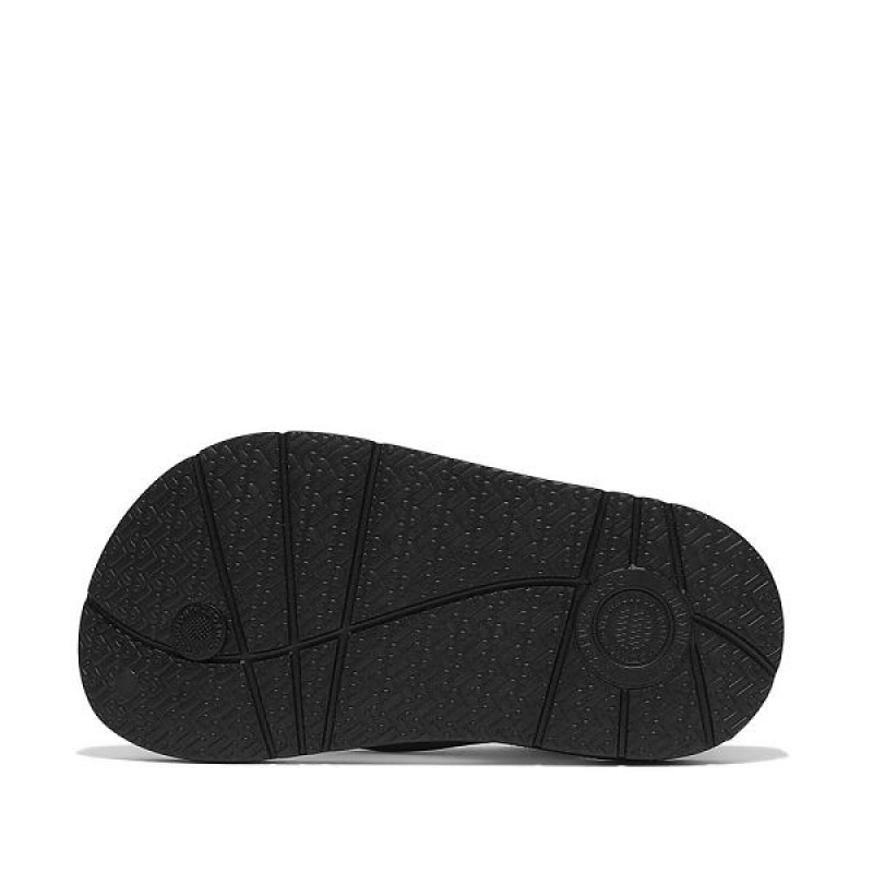 FitFlop Iqushion Toddler Ergonomic Back-Strap Kids' Flip Flops Black | 540DYERQF