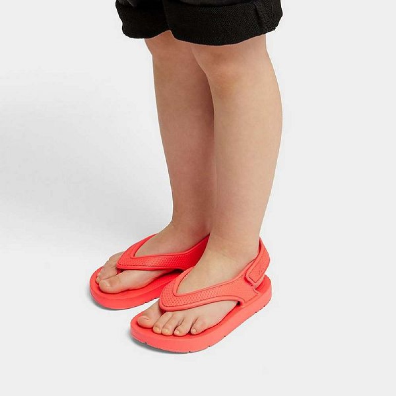 FitFlop Iqushion Toddler Ergonomic Back-Strap Kids' Flip Flops Orange | 507RWFOMV