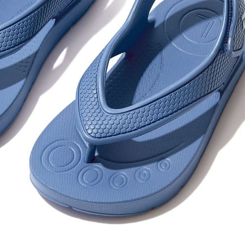 FitFlop Iqushion Toddler Ergonomic Back-Strap Kids' Flip Flops Blue | 427AMDKJN