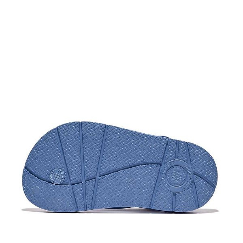 FitFlop Iqushion Toddler Ergonomic Back-Strap Kids' Flip Flops Blue | 427AMDKJN