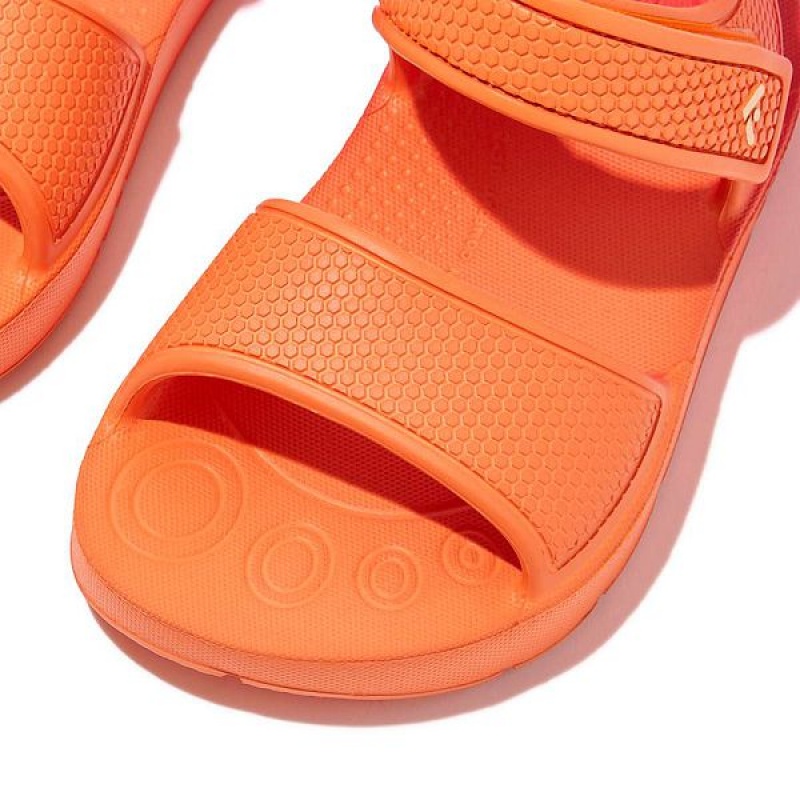 FitFlop Iqushion Toddler Ombre Ergonomic Back-Strap Kids' Sandals Red / Coral | 459MQTFDX