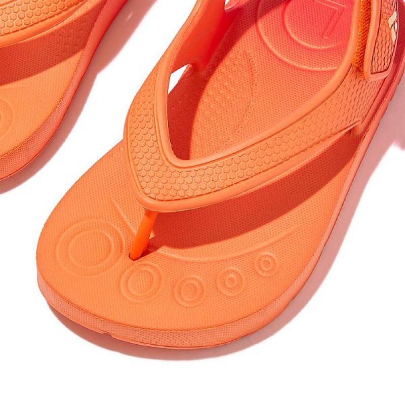 FitFlop Iqushion Toddler Ombre Ergonomic Back-Strap Kids' Flip Flops Red / Coral | 124BTYICV