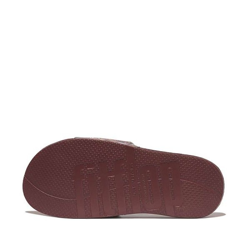 FitFlop Iqushion X Jim Thompson Limited Edition Women's Slides Brown | 856MSDBVT