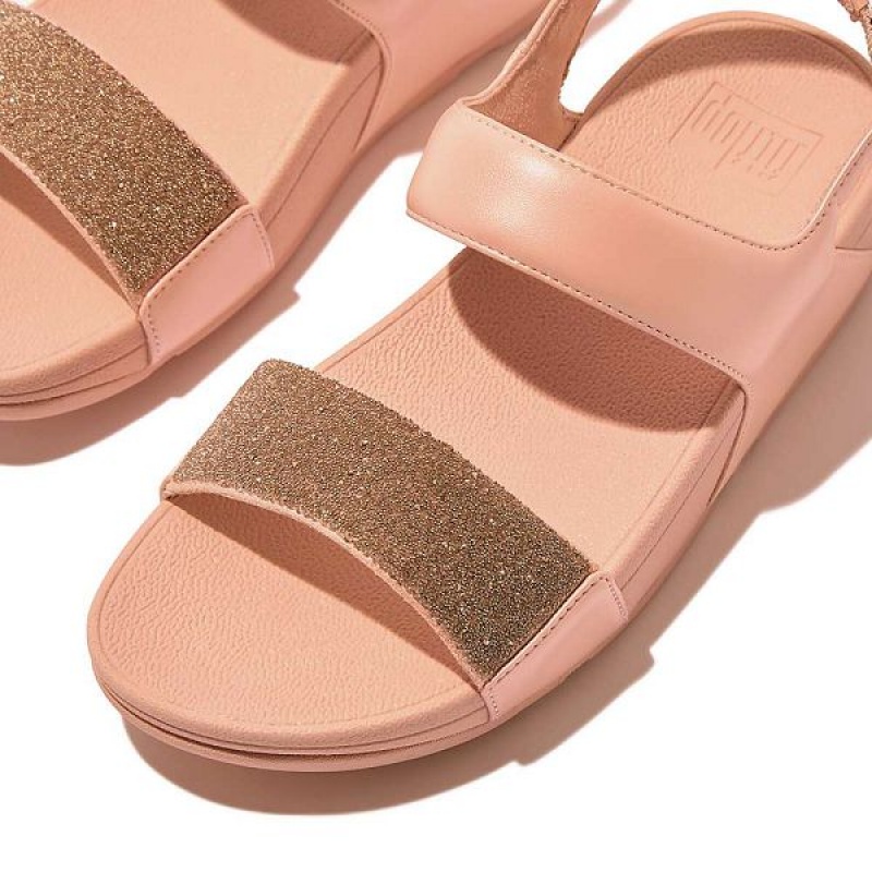 FitFlop Lulu Opul Back-Strap Women's Sandals Coral / Gold | 097BVXLSY