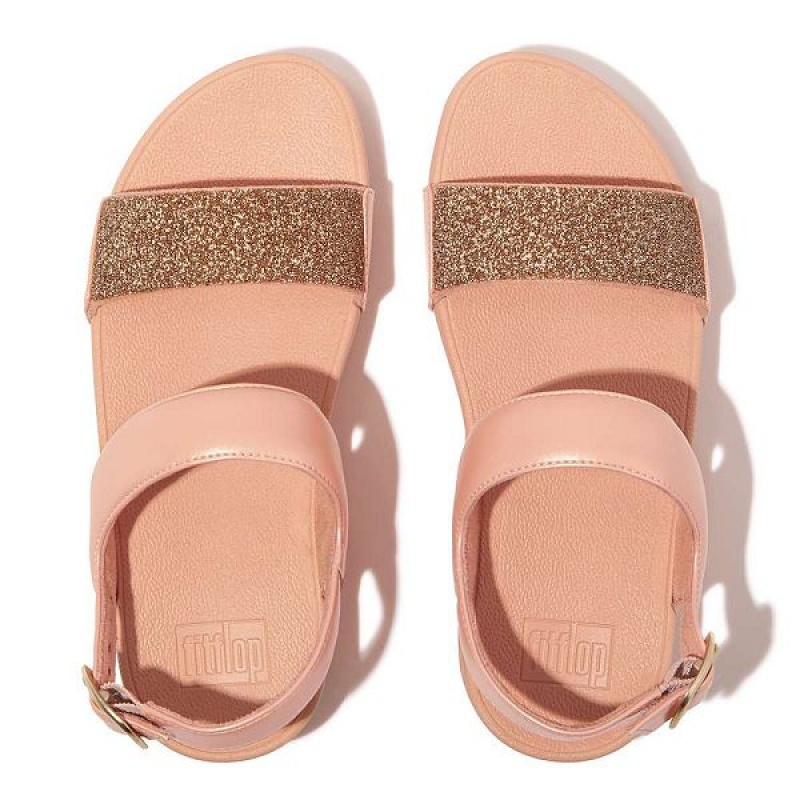 FitFlop Lulu Opul Back-Strap Women's Sandals Coral / Gold | 097BVXLSY