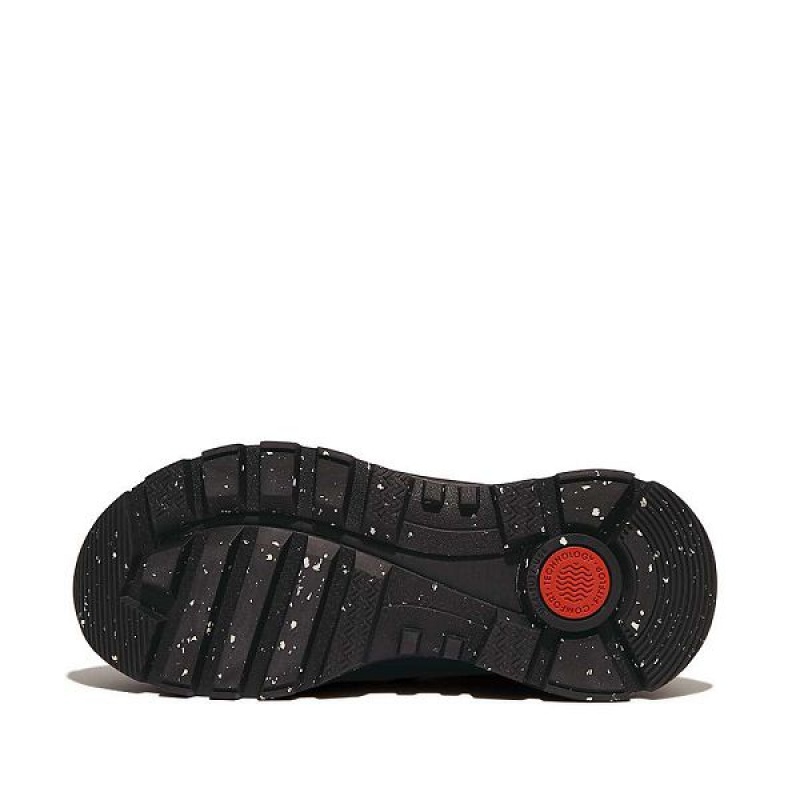 FitFlop Neo D Hyker E01 Waterproof Fabric Suede Women's Walking Shoes Black | 328IADMPQ