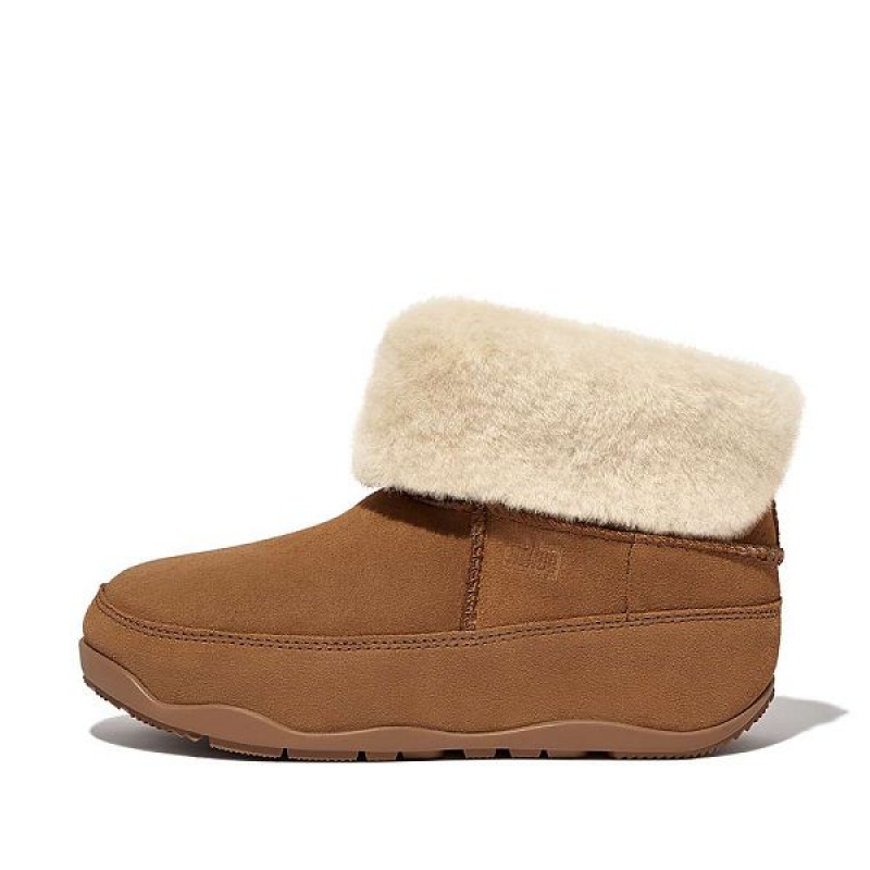 FitFlop Original Mukluk Shorty Double Faced Shearling Women's Ankle Boots Light Brown | 398WGBUDM