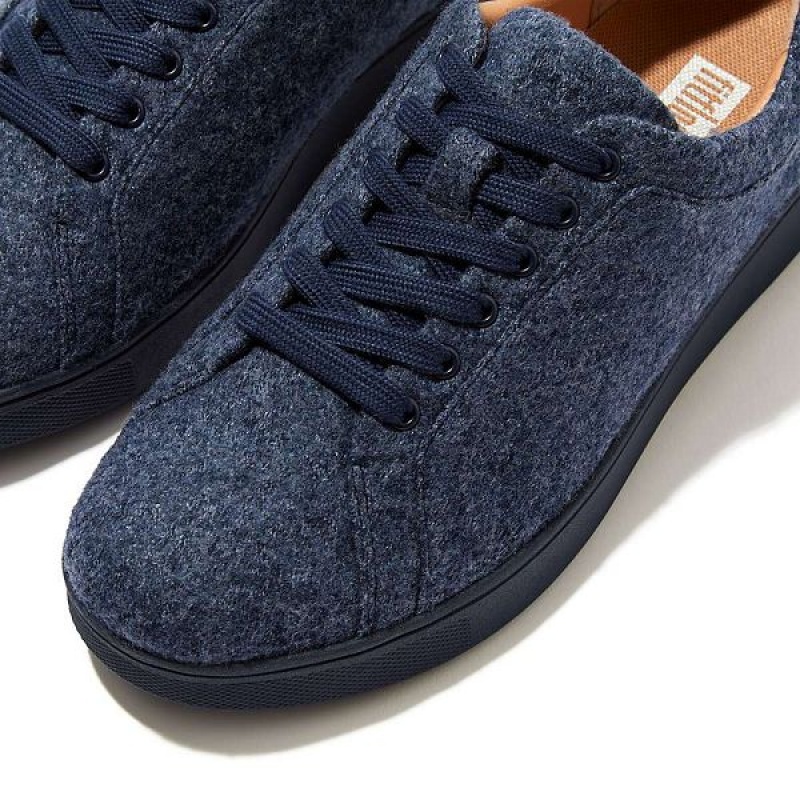 FitFlop Rally E01 Merino Wool Mix Women's Sneakers Navy | 679FPWXKU