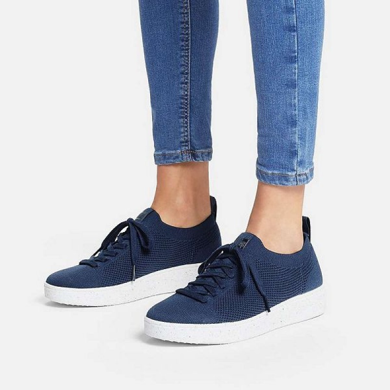 FitFlop Rally E01 Multi Knit Women's Sneakers Navy | 089RKPOMN