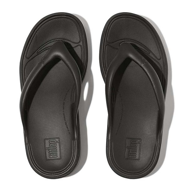 FitFlop Relieff Recovery Toe-Post Women's Sandals Black | 845YFNZEQ