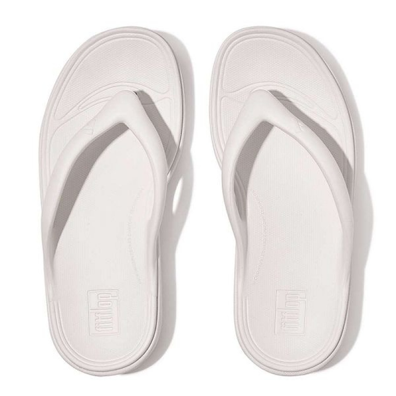 FitFlop Relieff Recovery Toe-Post Women's Sandals White | 430GDLHSC