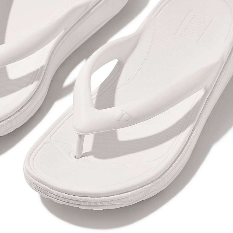 FitFlop Relieff Recovery Toe-Post Women's Sandals White | 430GDLHSC