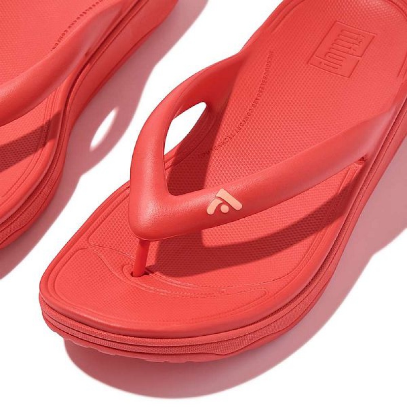 FitFlop Relieff Recovery Toe-Post Women's Sandals Red / Coral | 312XGHSJD