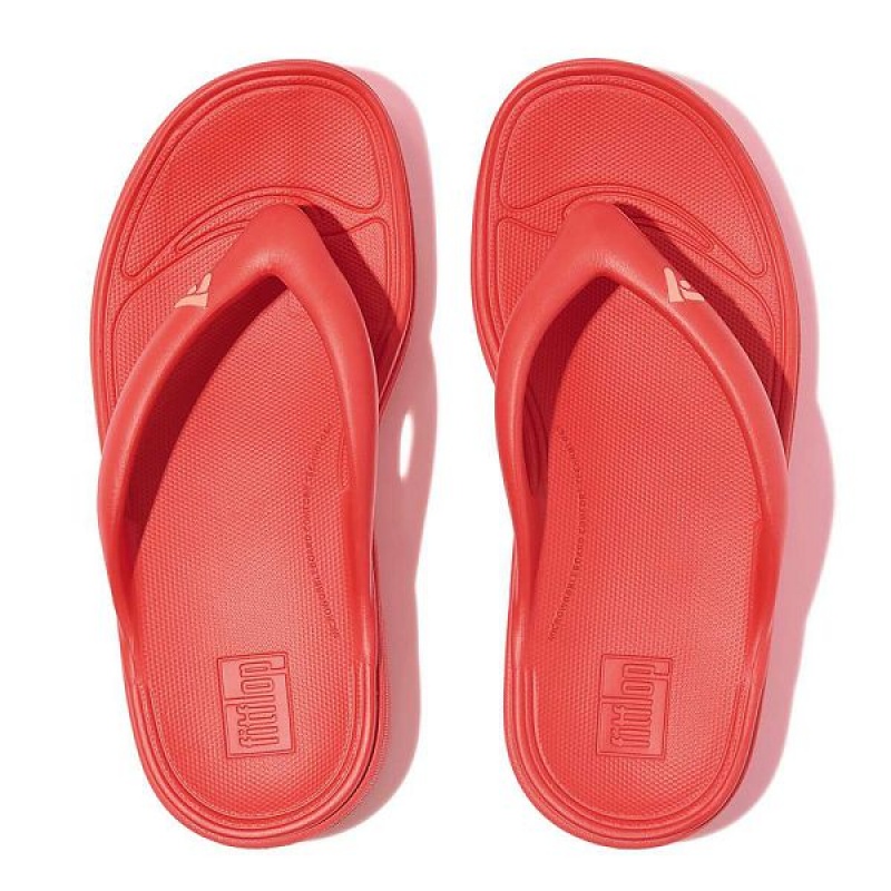 FitFlop Relieff Recovery Toe-Post Women's Sandals Red / Coral | 312XGHSJD