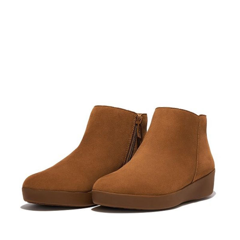 FitFlop Sumi Suede Women's Ankle Boots Light Brown | 014TMBFCR