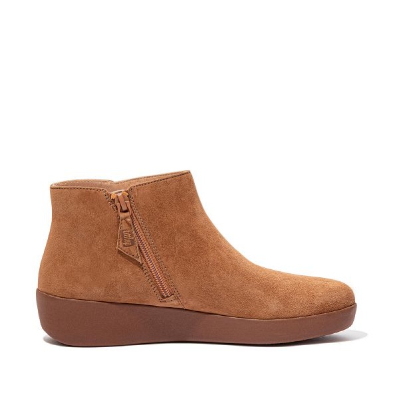 FitFlop Sumi Suede Women's Ankle Boots Light Brown | 014TMBFCR