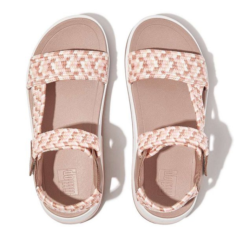 FitFlop Surff Art Webbing Back-Strap Women's Sandals Beige | 865NVJLOC