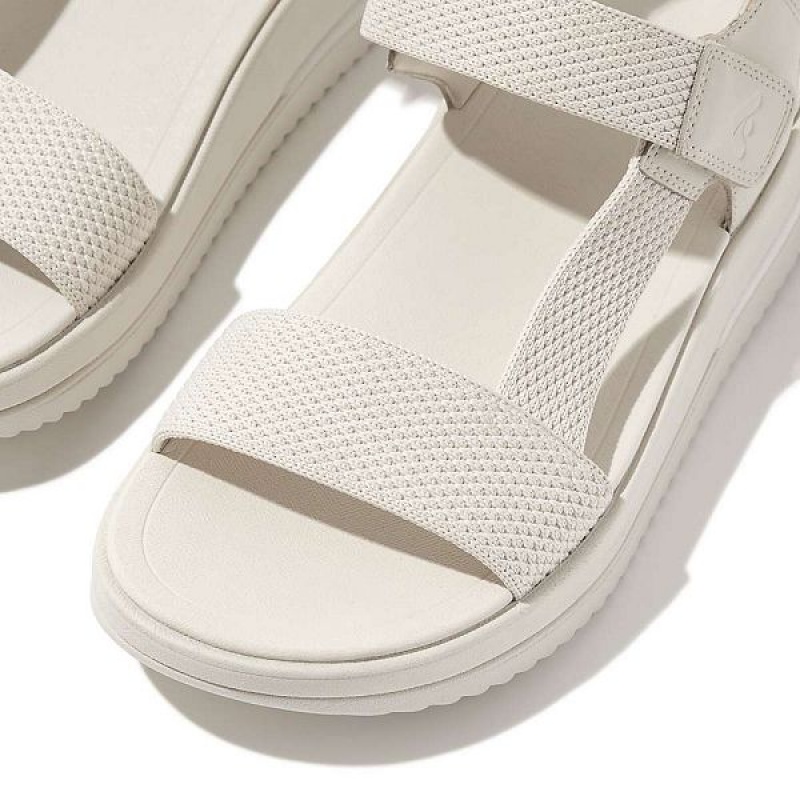 FitFlop Surff Sports Webbing Leather Back-Strap Women's Sandals Beige | 094EQIHFS