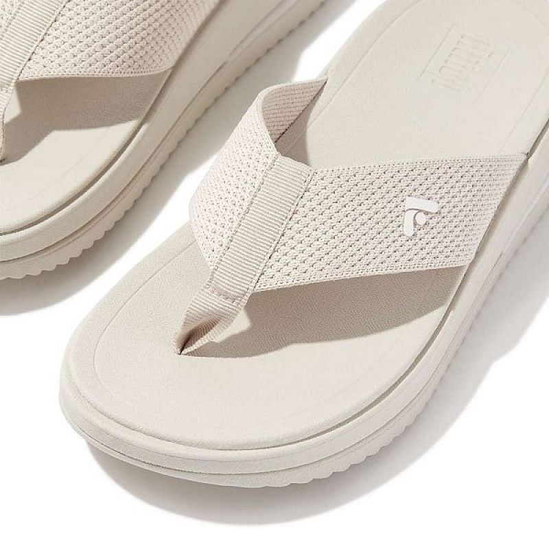 FitFlop Surff Sports Webbing Toe-Post Women's Sandals Beige | 430XHOKQB