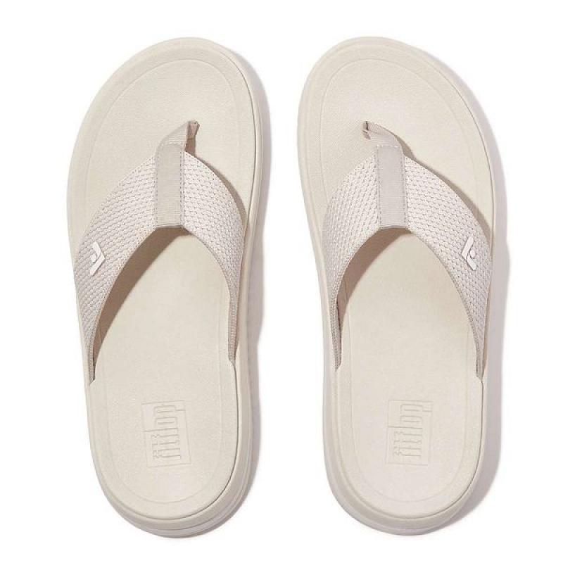 FitFlop Surff Sports Webbing Toe-Post Women's Sandals Beige | 430XHOKQB