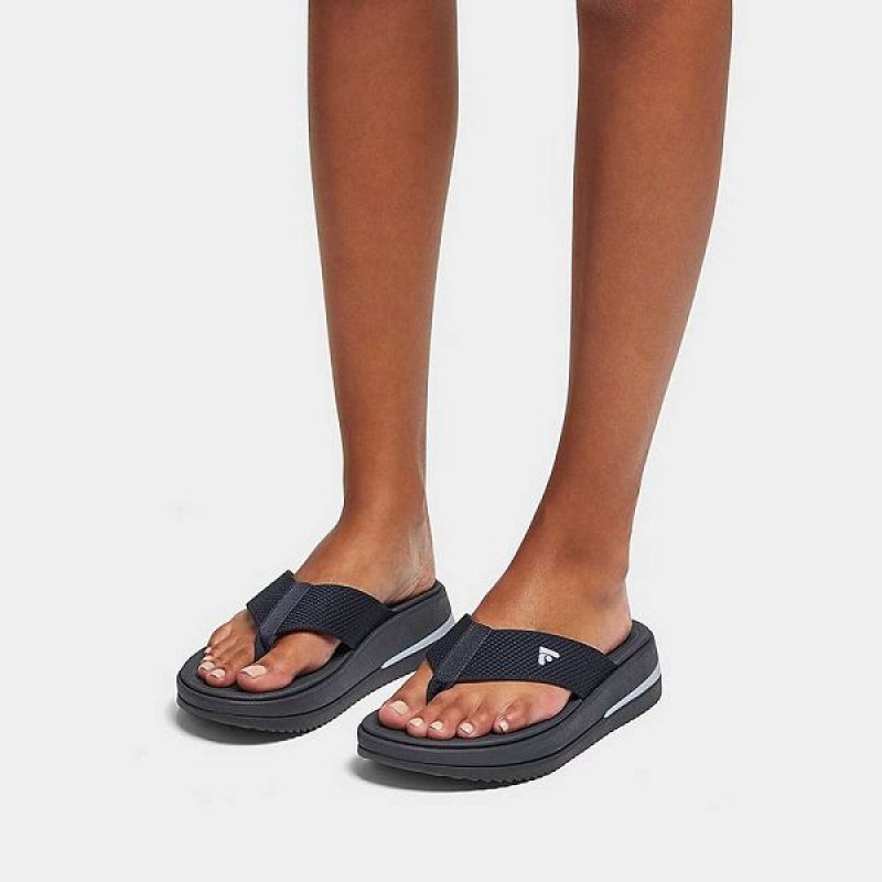 FitFlop Surff Sports Webbing Toe-Post Women's Sandals Navy | 894VQORPG