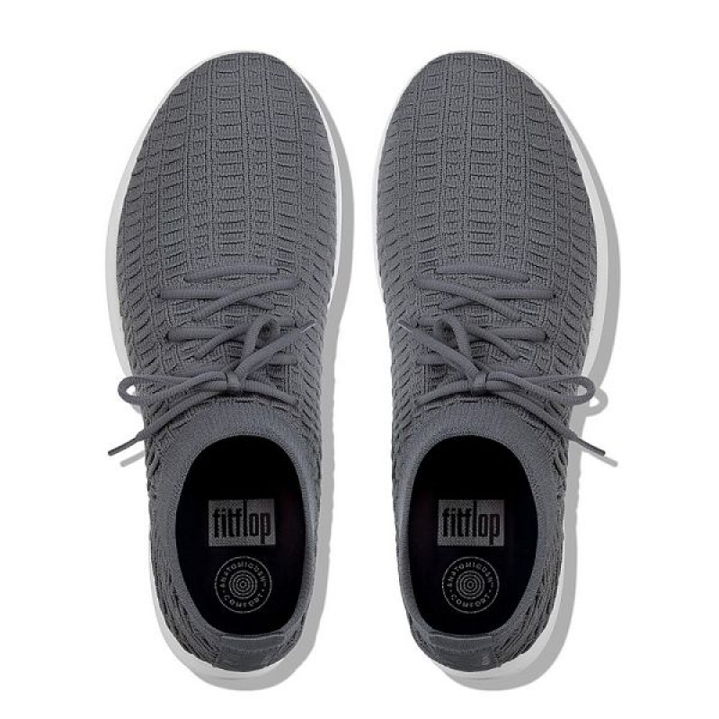 FitFlop Uberknit Slip On High Top Men's Sneakers Dark Grey | 752SREVAK