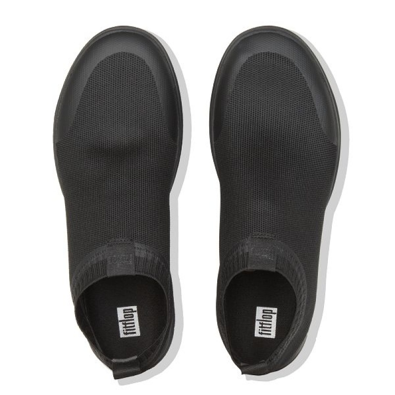 FitFlop Uberknit Slip On Men's Sneakers Black | 627STKUXI