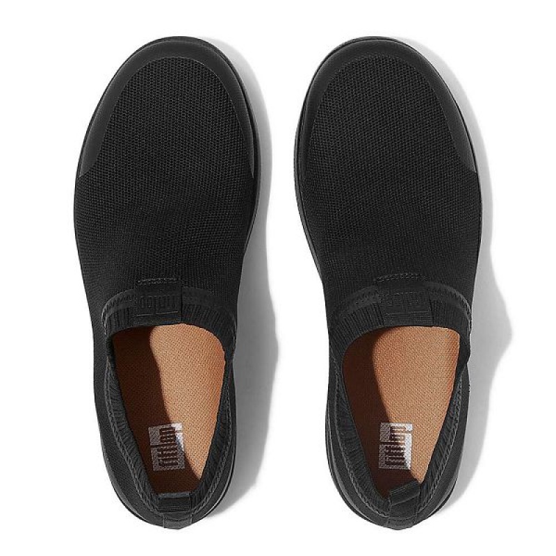 FitFlop Uberknit Slip On Women's Sneakers Black | 683FIJQZO