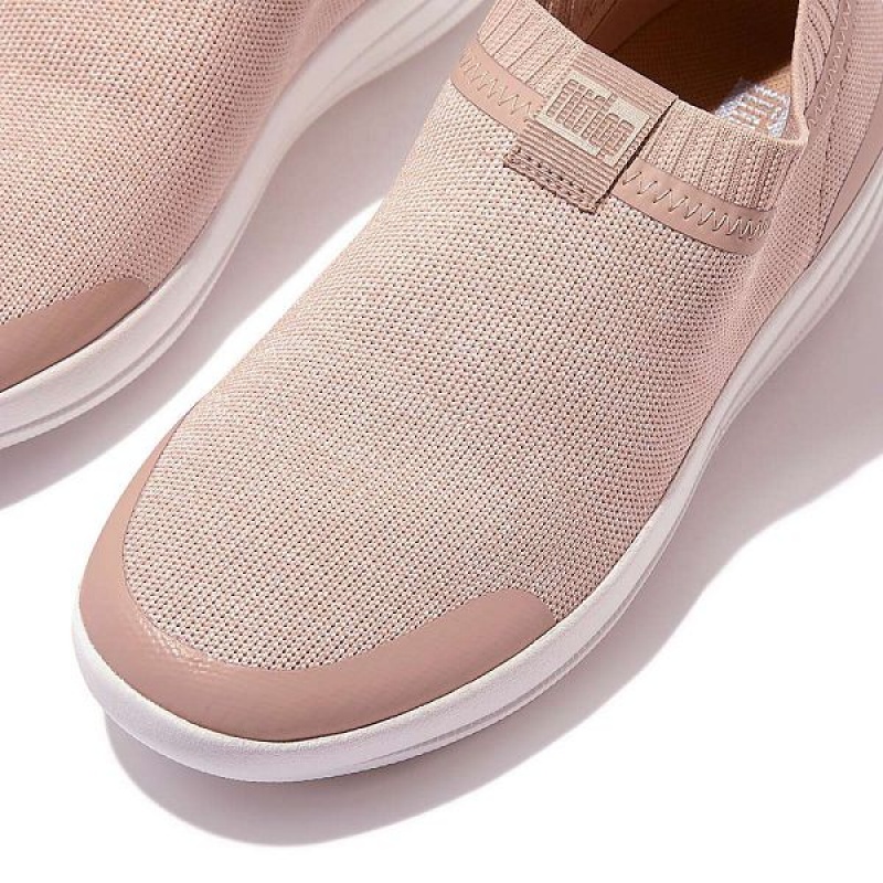 FitFlop Uberknit Slip On Women's Sneakers Pink / White | 716SKZBOE