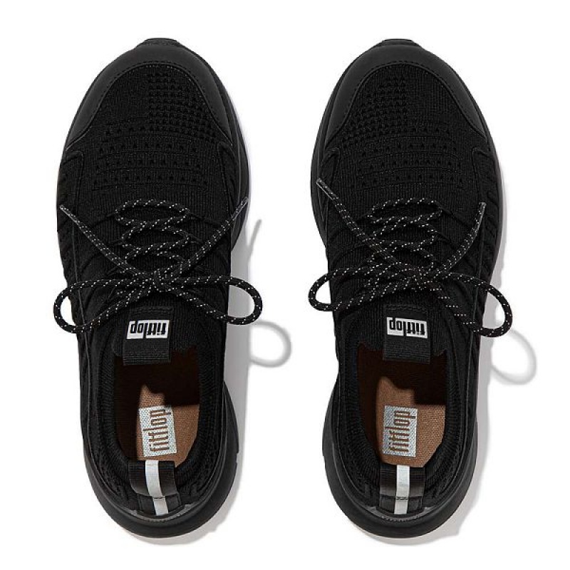 FitFlop Vitamin Ff Knit Sports Women's Sneakers Black | 145IBSNHU