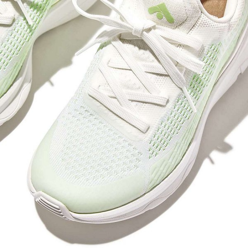 FitFlop Vitamin Ffx Glow In The Dark Knit Sports Women's Sneakers White | 543ZBJQYE