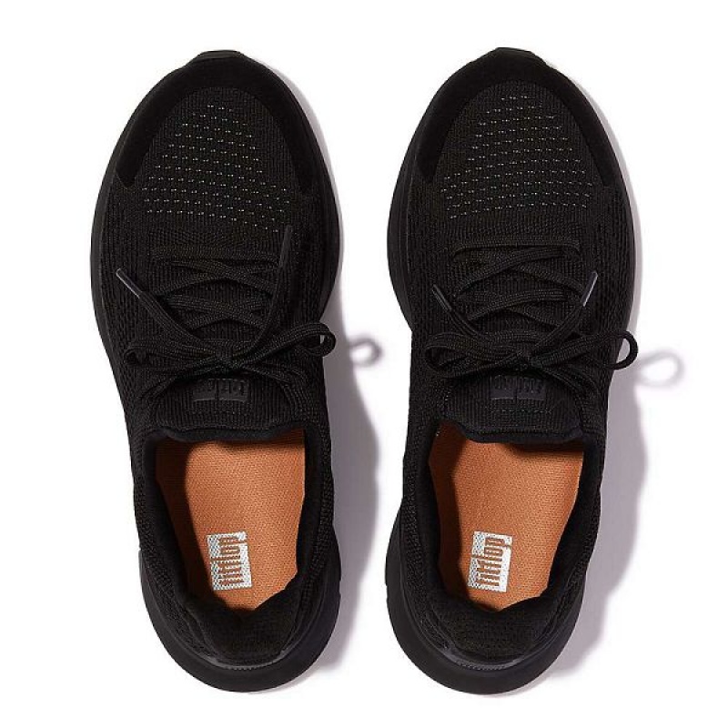 FitFlop Vitamin Ffx Knit Sports Women's Sneakers Black | 407BVHSOC