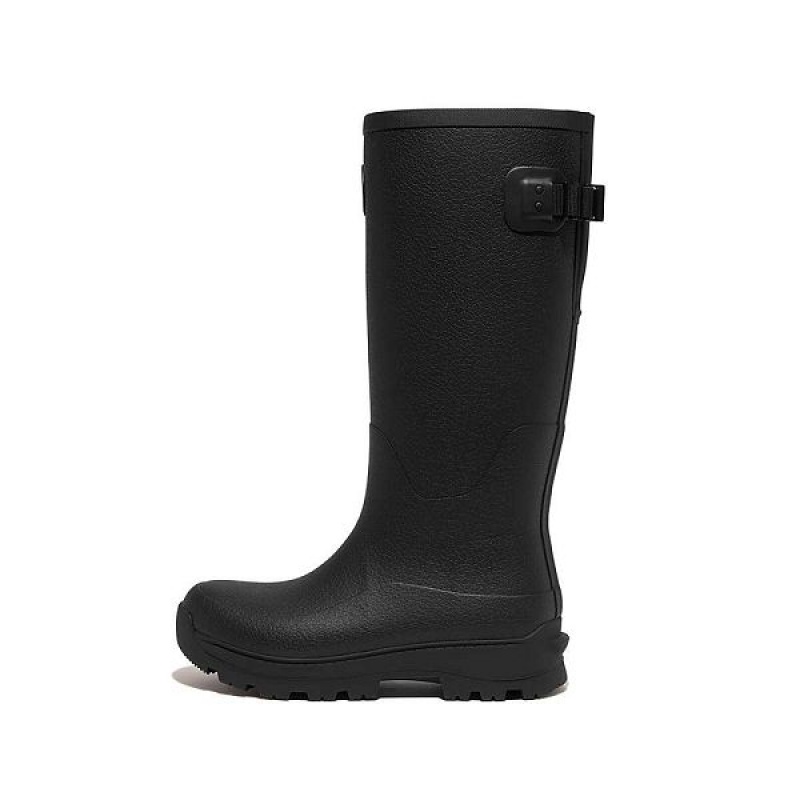 FitFlop Wonderwelly Atb High Performance Tall Wellington Women\'s Rain Boots Black | 260UBYFWR