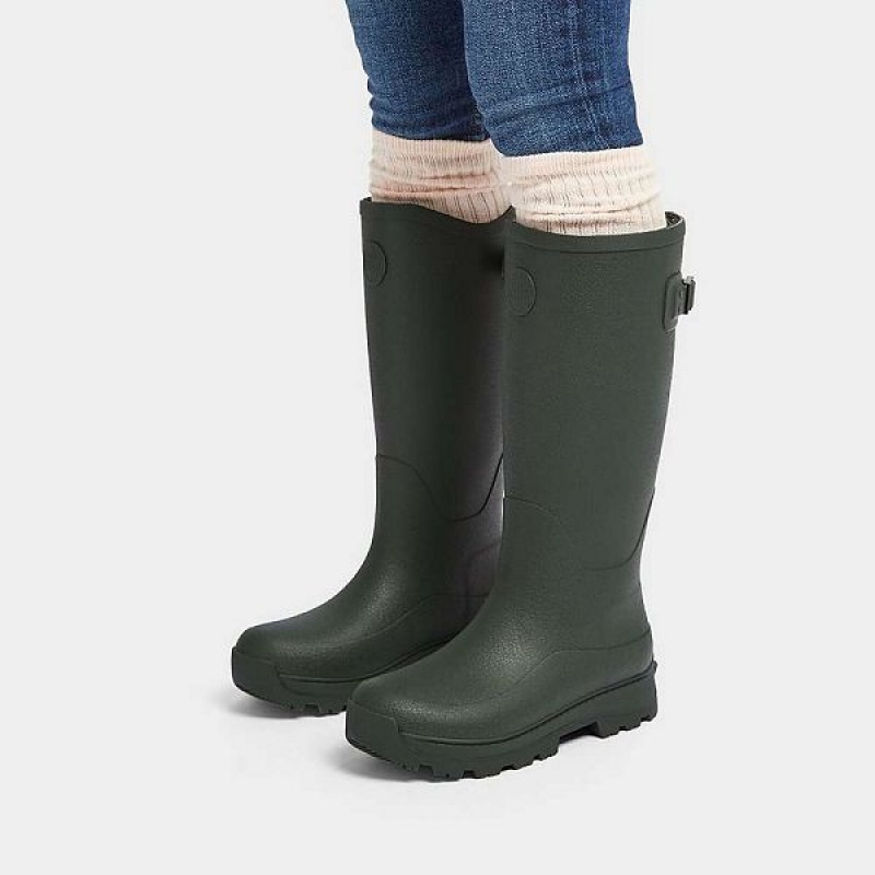 FitFlop Wonderwelly Atb High Performance Tall Wellington Women's Rain Boots Deep Green | 427EFLWDJ