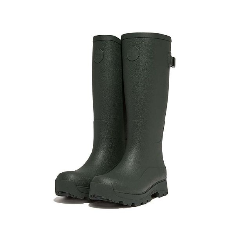 FitFlop Wonderwelly Atb High Performance Tall Wellington Women's Rain Boots Deep Green | 427EFLWDJ