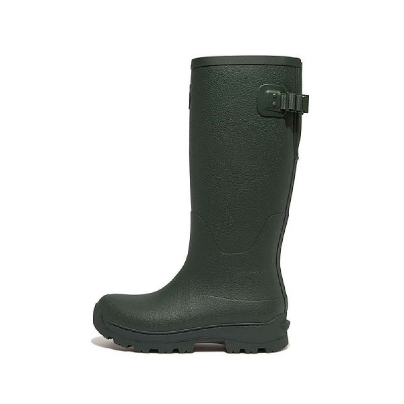 FitFlop Wonderwelly Atb High Performance Tall Wellington Women\'s Rain Boots Deep Green | 427EFLWDJ