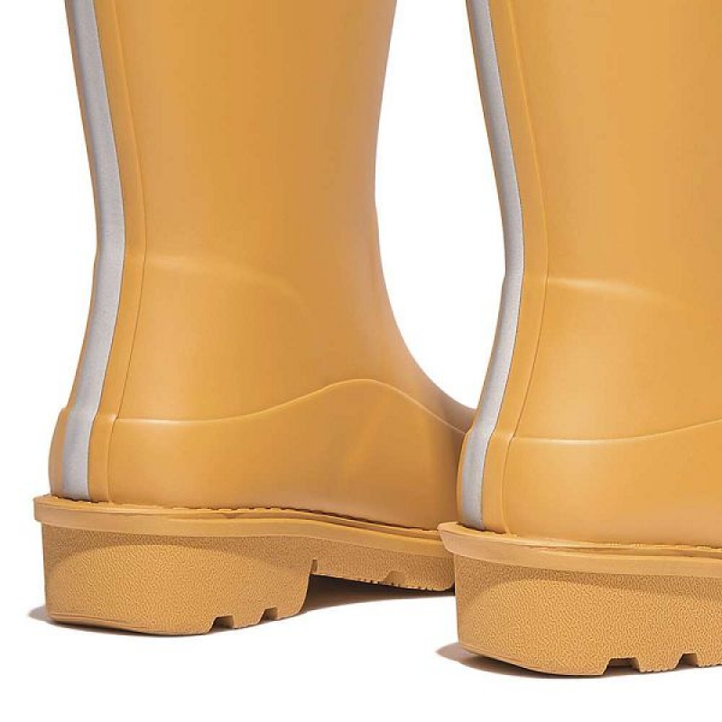 FitFlop Wonderwelly Junior Ergonomic Wellington Kids' Rain Boots Yellow | 528XUADMN